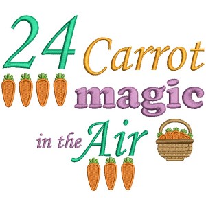 24 Carrot Magic In The Air Easter Filled Machine Embroidery Design Digitized Pattern